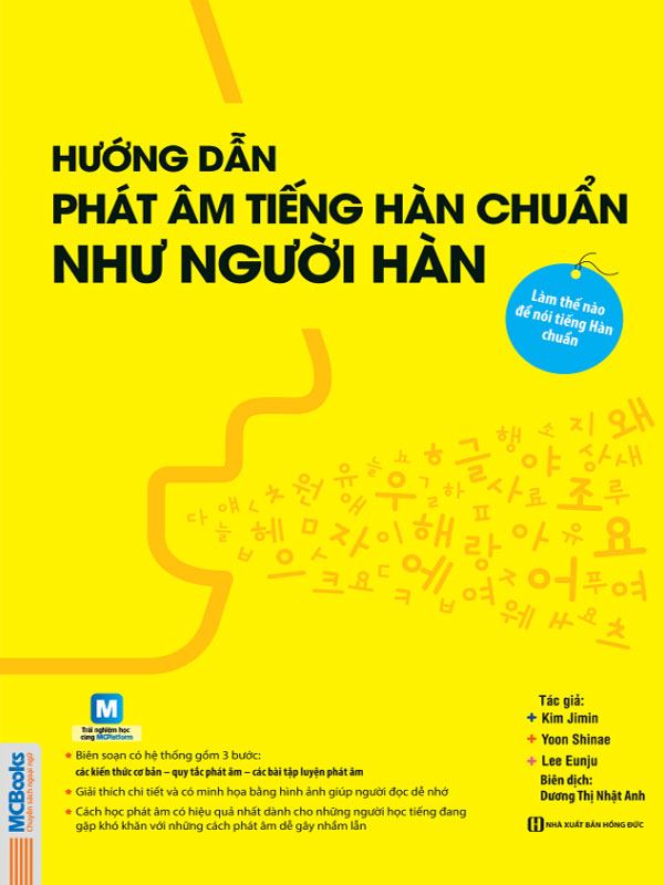 Sách Hướng dẫn phát âm chuẩn như người Hàn Quốc