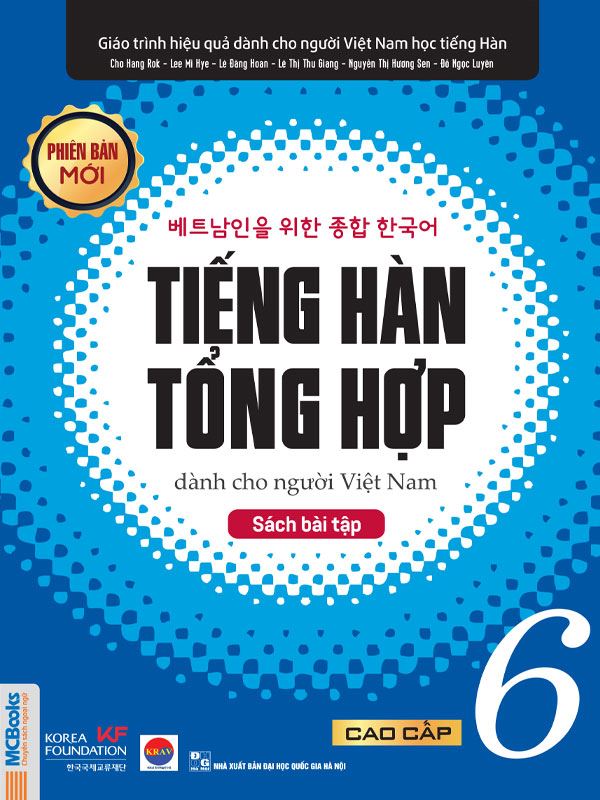 Sách giáo trình tiếng Hàn tổng hợp, sách bài tập cao cấp 6, giá rẻ