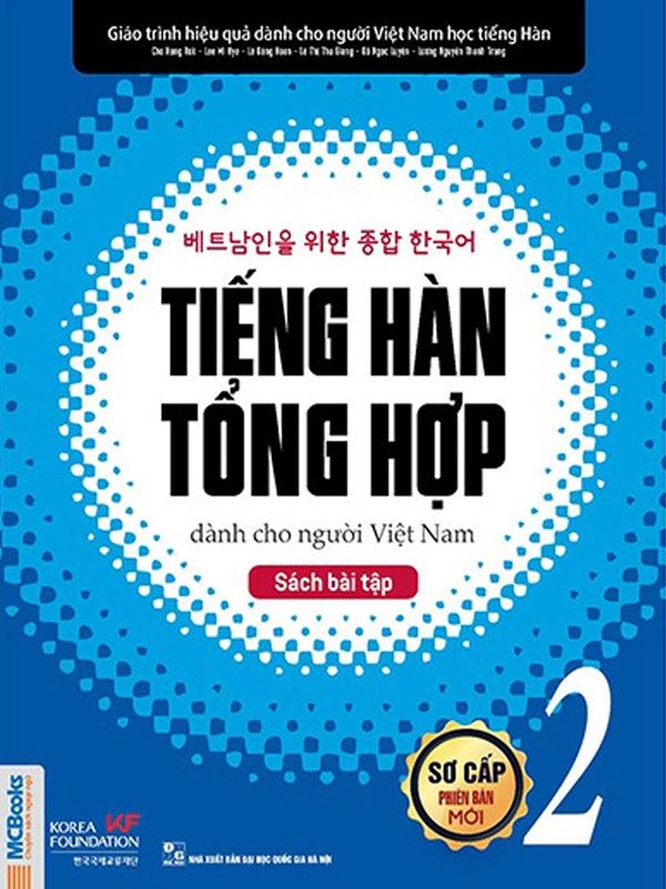 Sách giáo trình tiếng Hàn tổng hợp, sách bài tập sơ cấp 2, giá rẻ