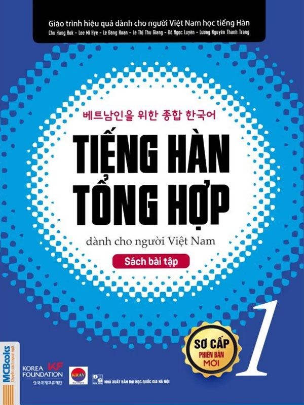 Sách giáo trình tiếng Hàn tổng hợp, sách bài tập sơ cấp 1, giá rẻ
