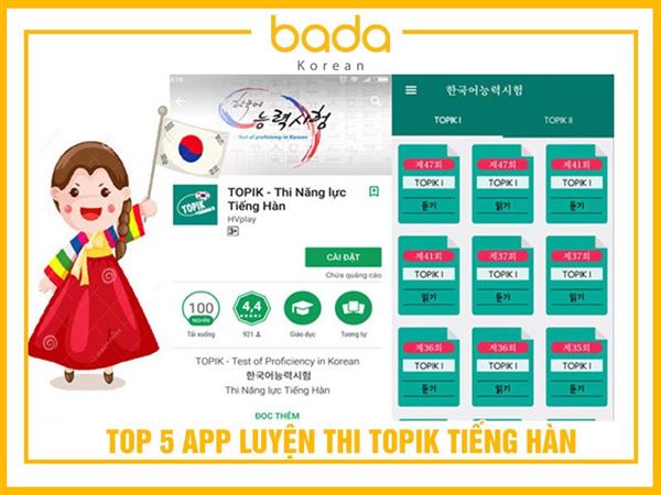 Top 5 app luyện thi Topik tiếng Hàn