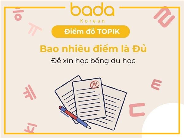 Điểm đỗ TOPIK: Bao nhiêu là đủ để xin học bổng du học?