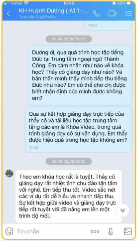 Cảm nhận học viên